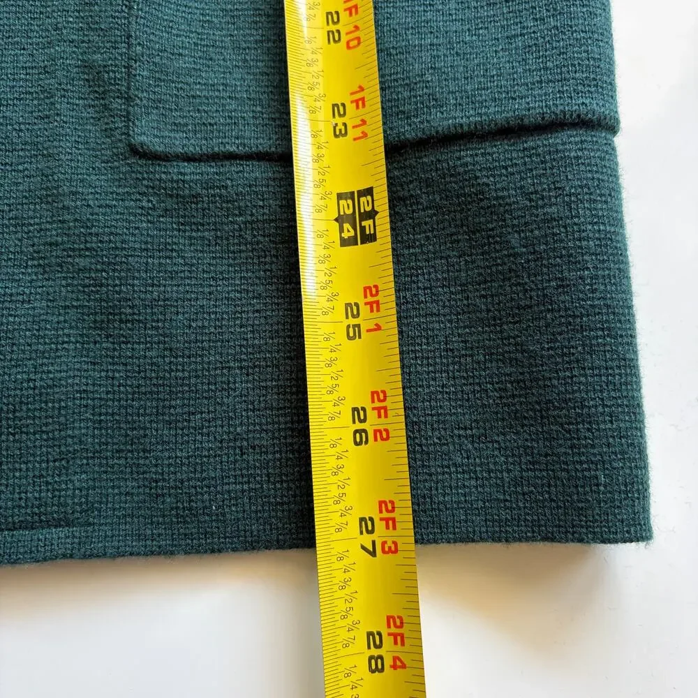 J. Crew Sophie Open Front Sweater Blazer Evergreen Women Sz S Wool Blend Classic